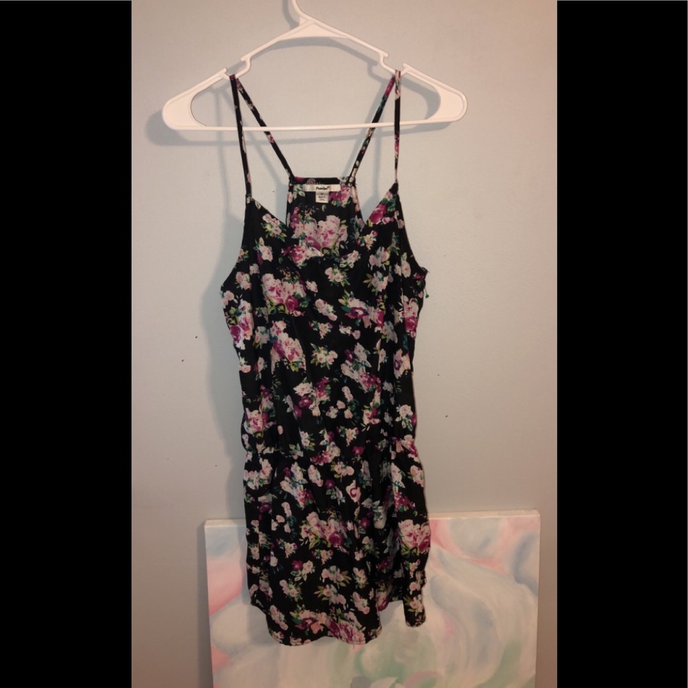Papaya | Floral Print Romper | Medium